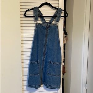 Denim overall dress